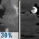 Scattered T-storms then Mostly Cloudy